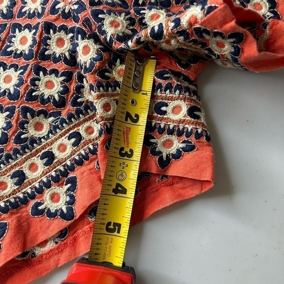 Anthropologie THML Shorts Lined Linen Blend Embroidered Size Small - Picture 5 of 5